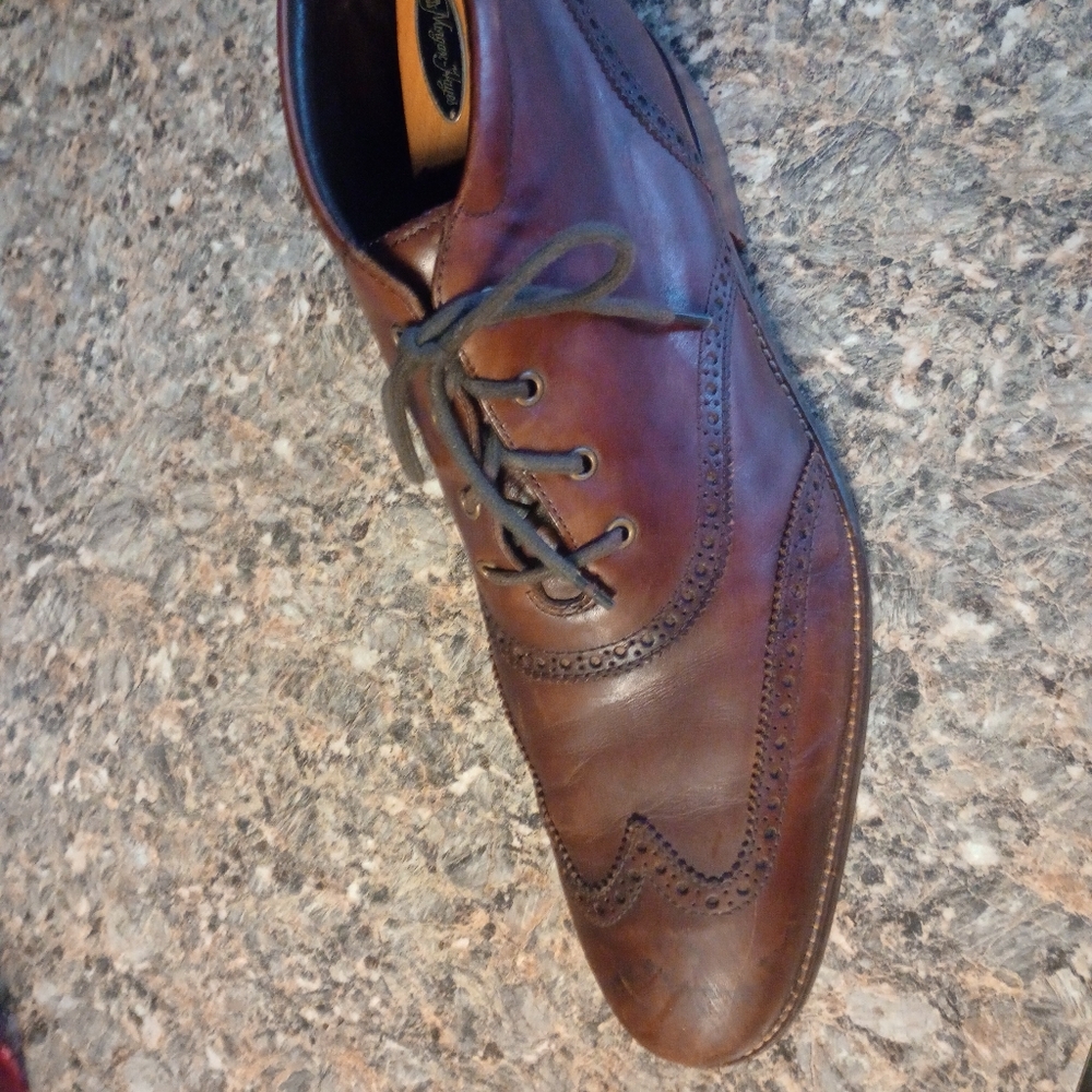 Cole Haan Men's Brown Chelsea Lace-up Wingtips Boots Size 12